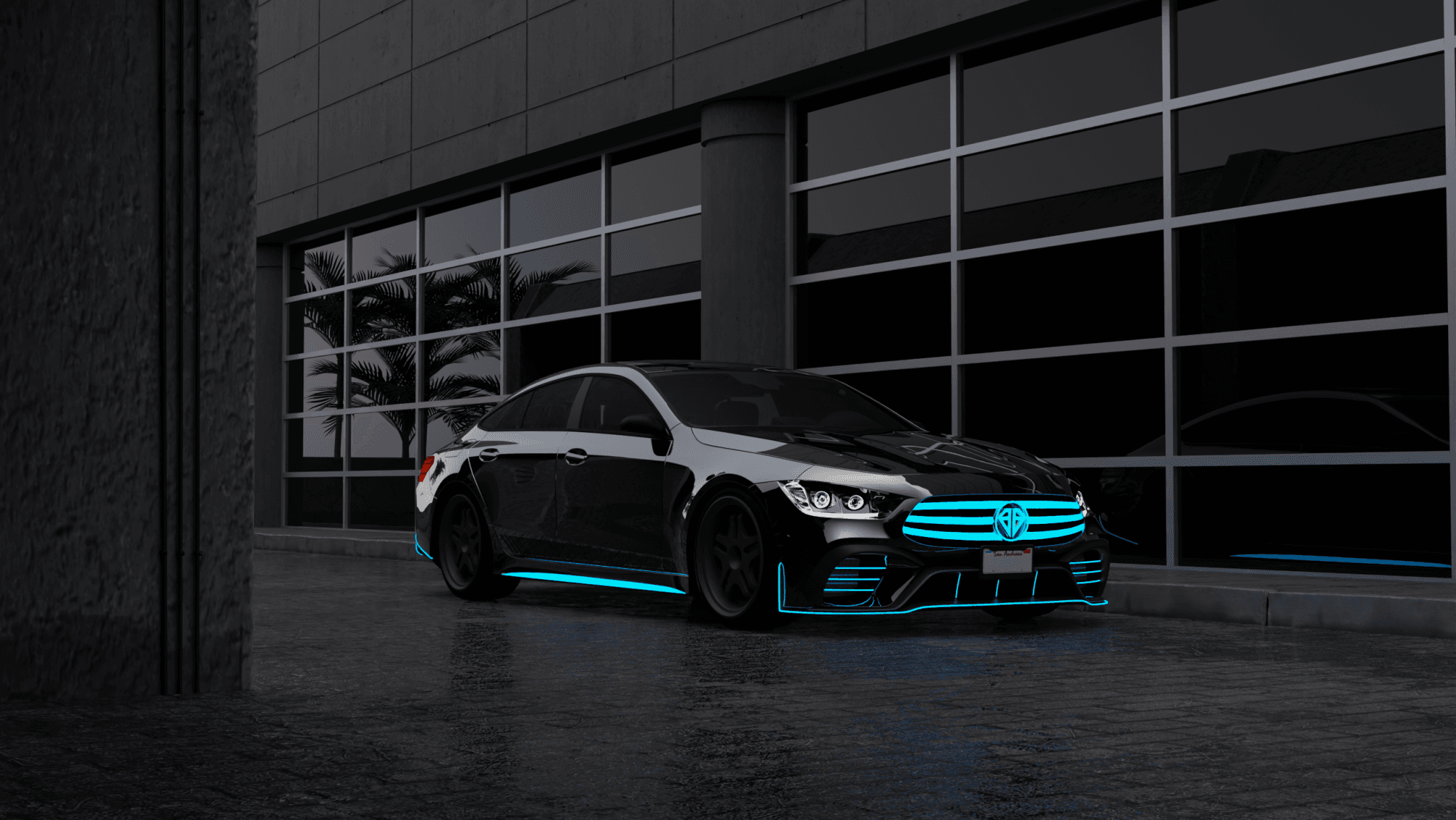 Benefactor Schafter GT Animated Lights view 2